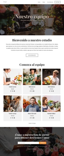 Equipo De Entrega De Flores Plantilla CSS Básica