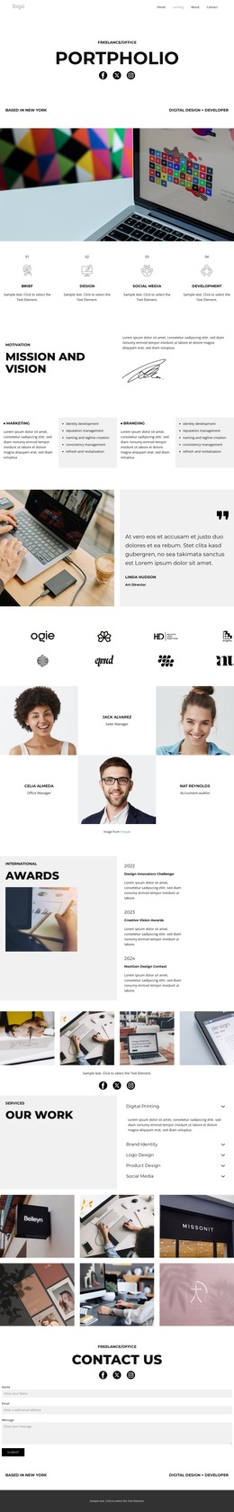 Web developer portfolio - HTML Template by Nicepage