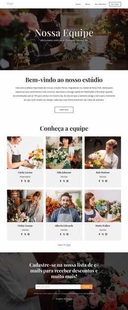 Equipe De Entrega De Flores