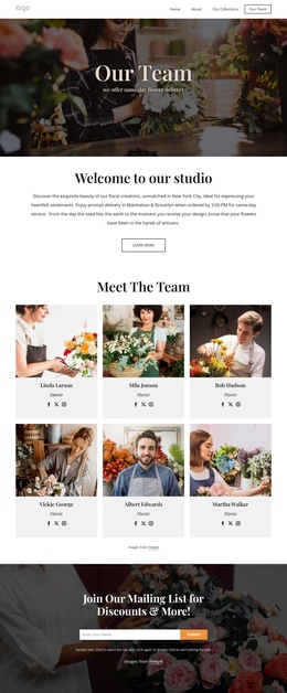 Flower Delivery Team - Best Website Builder Software