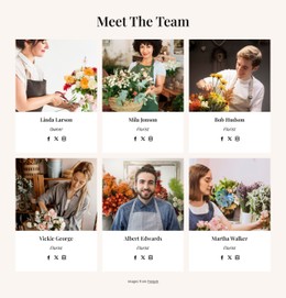 Page HTML For Our Flower Delivery Team