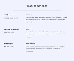 My work experience - CSS Template by Nicepage