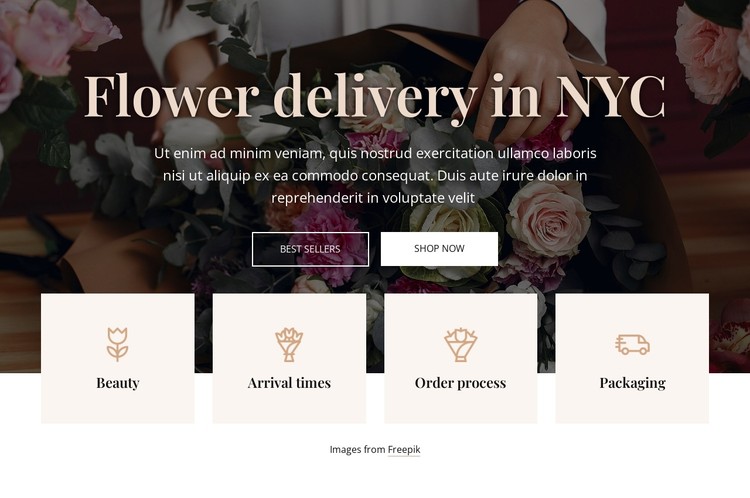 Flower delivery firm CSS Template