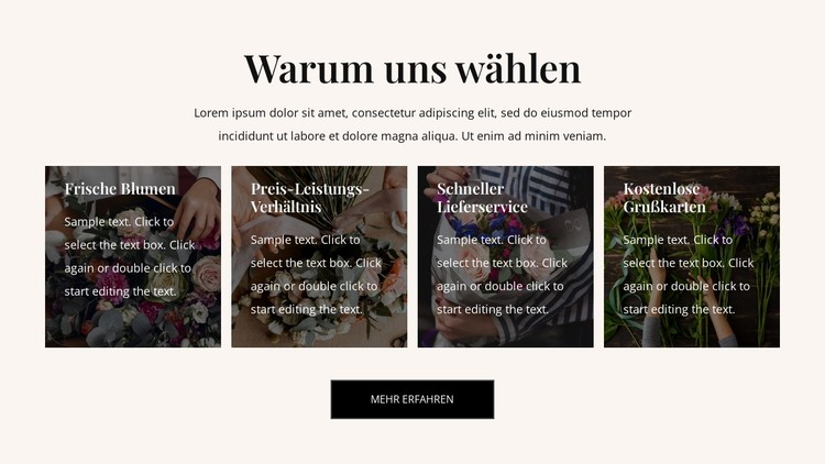 Vorteile der Blumenlieferung CSS-Vorlage