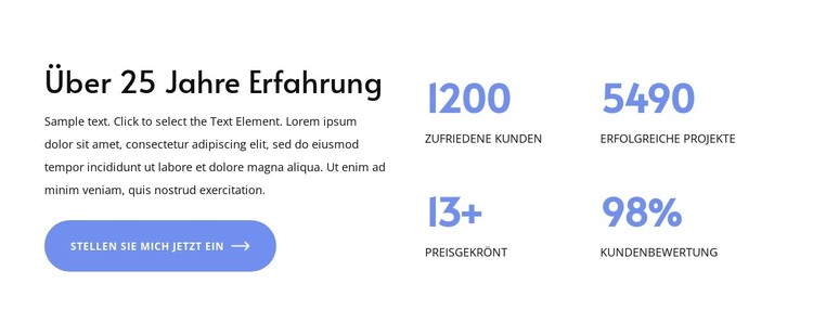 25+ Jahre Erfahrung HTML-Vorlage