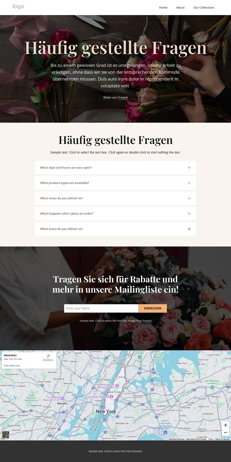 Häufig gestellte Fragen zur Blumenlieferung WordPress-Theme