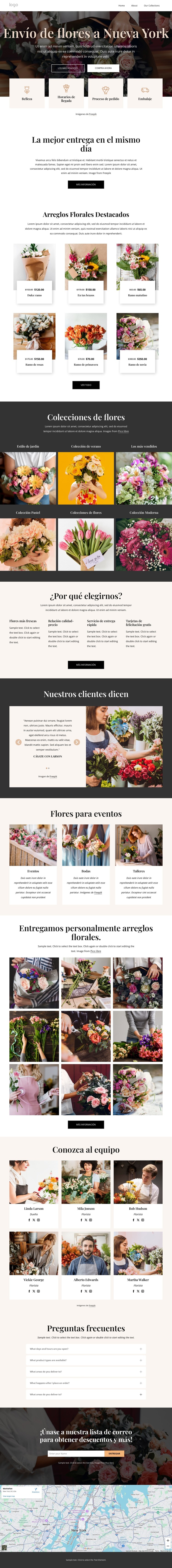 Envío de flores a Nueva York Plantilla CSS