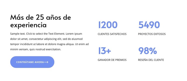 Más de 25 años de experiencia Plantilla CSS