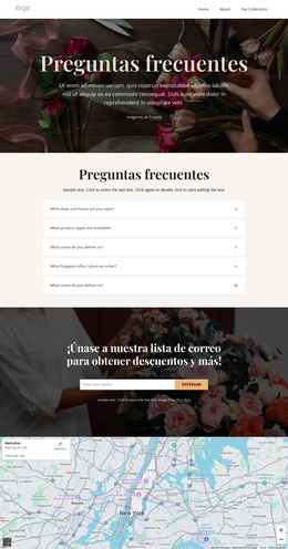 Preguntas Frecuentes Sobre Envío De Flores: Página De Destino HTML