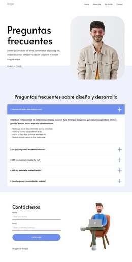 Preguntas Frecuentes Sobre Diseño Web - Plantilla De Elementos Premium