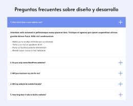 Plantilla HTML5 Multipropósito Para Preguntas Frecuentes Sobre Diseño