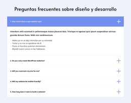 Plantilla CSS Para Preguntas Frecuentes Sobre Diseño