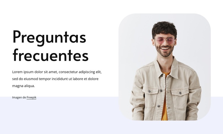 Bloque de introducción de preguntas frecuentes Plantilla de sitio web