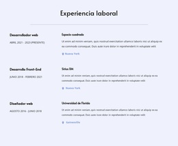 Tema De WordPress Mi Experiencia Laboral Para Cualquier Dispositivo