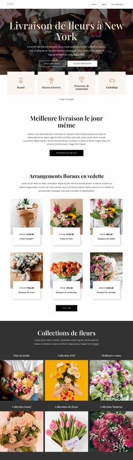 Modèle En Ligne Gratuit Pour Livraison De Fleurs À New York