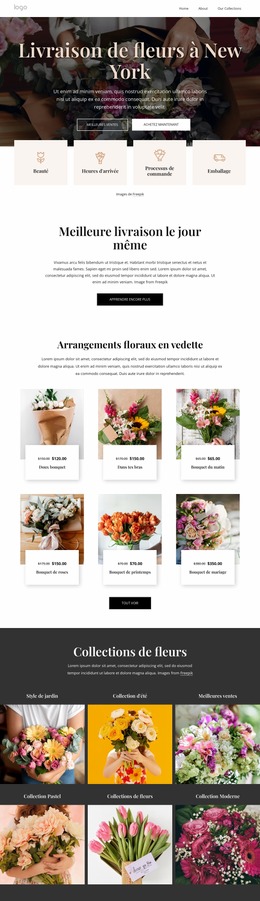 Livraison De Fleurs À New York - Modèle De Fonctionnalité Joomla