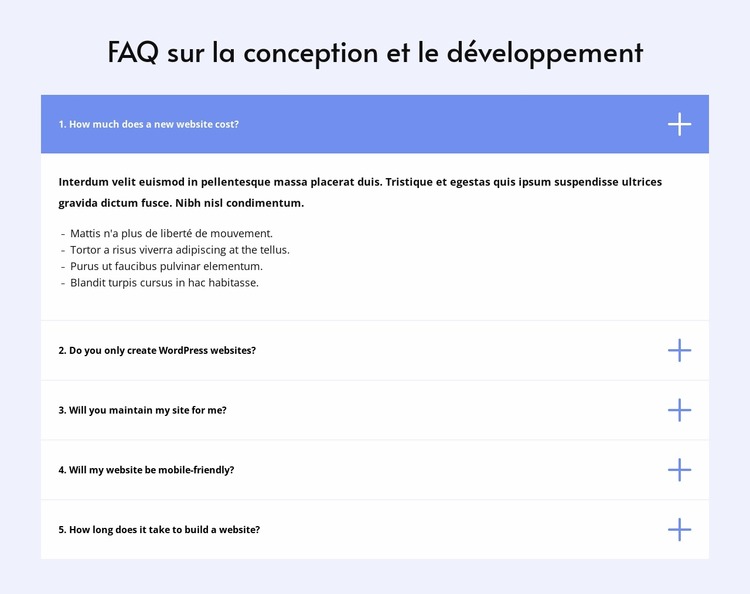 FAQ sur le design Modèle Joomla