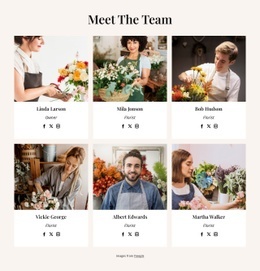 Our Flower Delivery Team - Responsive Html Code