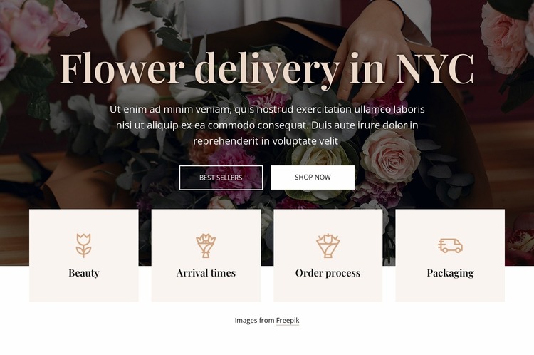 Flower delivery firm Html Website Builder