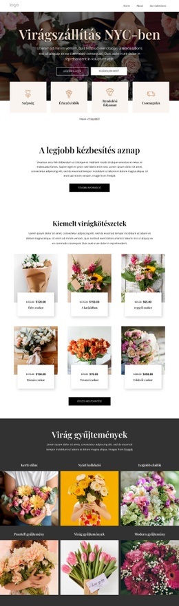 Virágszállítás NYC-Ben – WordPress Téma