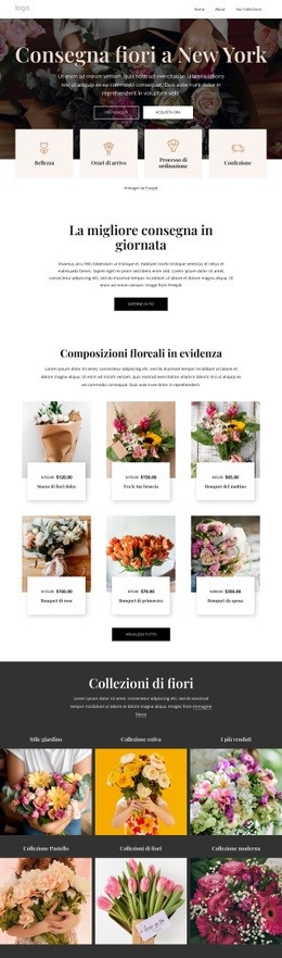 Consegna Fiori A New York - HTML Builder Online