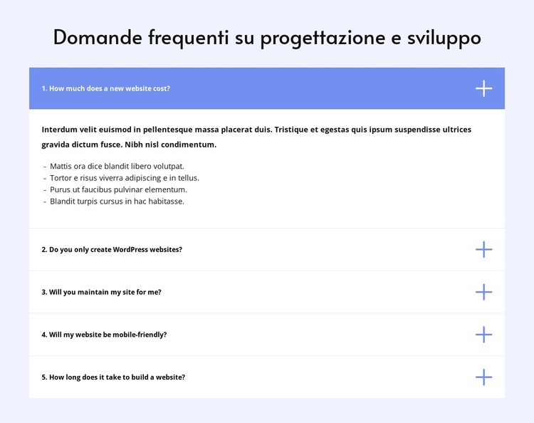 Domande frequenti sul design Modello CSS