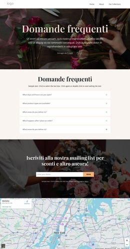 Modello Joomla Per Domande Frequenti Sulla Consegna Dei Fiori