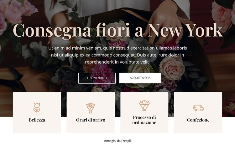 Azienda di consegna fiori Tema WordPress