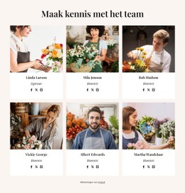 Pagina-HTML Voor Our Flower Delivery Team