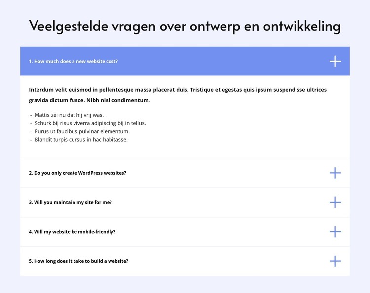 Veelgestelde vragen over ontwerp CSS-sjabloon