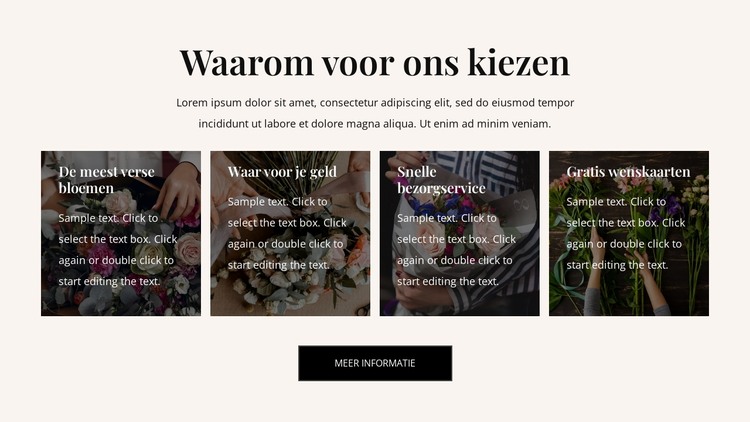 Voordelen van bloemenbezorging HTML-sjabloon