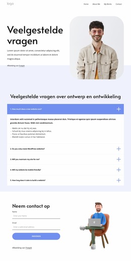 Meest Creatieve Joomla-Sjabloon Voor Veelgestelde Vragen Over Webdesign