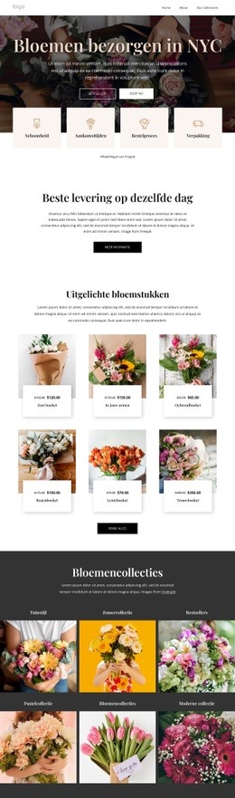 Gratis Online Sjabloon Voor Bloemen Bezorgen In NYC