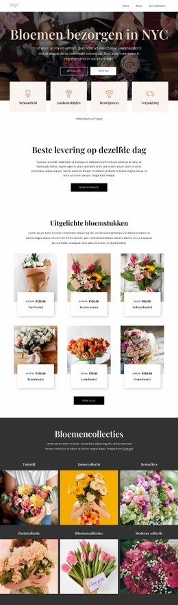 Bloemen Bezorgen In NYC - Eenvoudig Website-Ontwerp