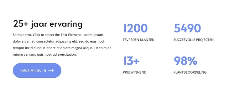 25+ jaar ervaring Website sjabloon