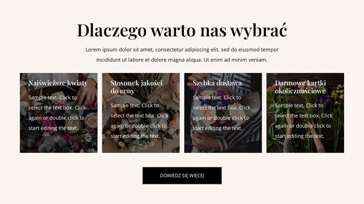 Korzyści z dostawy kwiatów Motyw WordPress