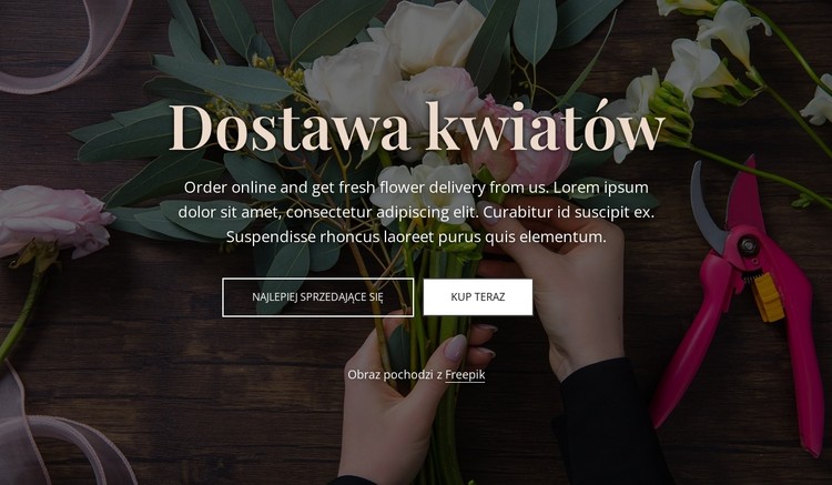 Zamów świeże kwiaty online Szablon CSS