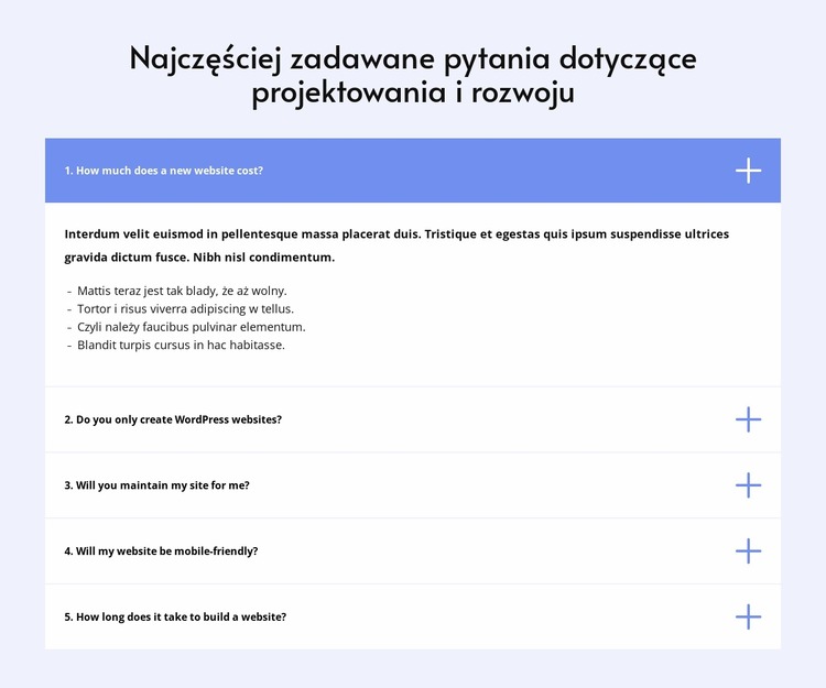 FAQ dotyczące projektowania Szablon Joomla