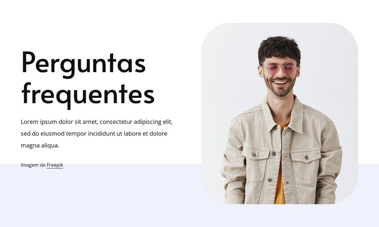 Bloco de introdução de perguntas frequentes Modelos de construtor de sites