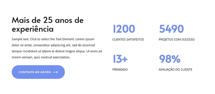 Mais de 25 anos de experiência Template CSS