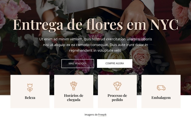 Empresa de entrega de flores Modelo HTML