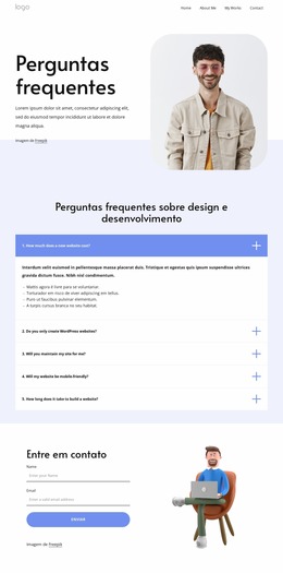 Modelo Joomla Mais Criativo Para Perguntas Frequentes Sobre Web Design