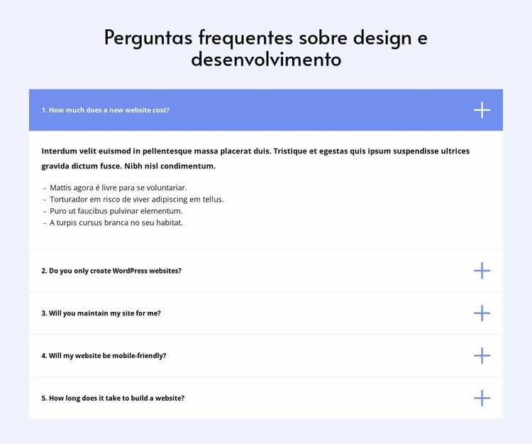 Perguntas frequentes sobre design Template Joomla