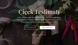 Çevrimiçi Taze Çiçek Siparişi Verin HTML CSS Web Sitesi Şablonu