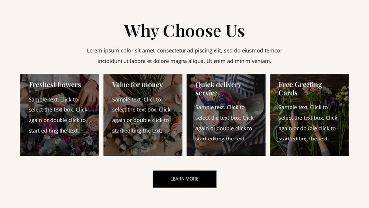 Flower delivery benefits Website Builder Templates