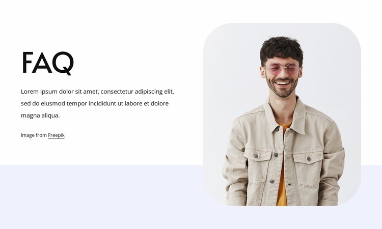 Faq intro block Website Mockup