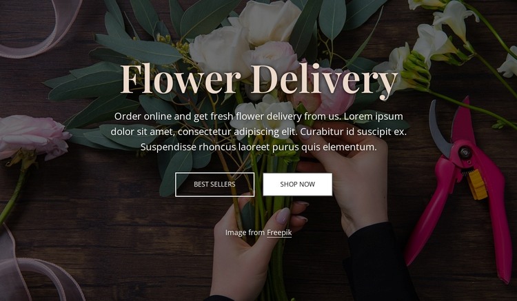 Order fresh flowers online WordPress Theme