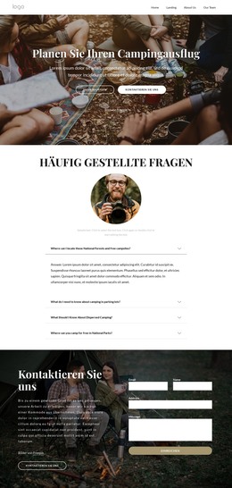 Häufig Gestellte Fragen Zum Campingausflug - Kostenlose HTML-Vorlage