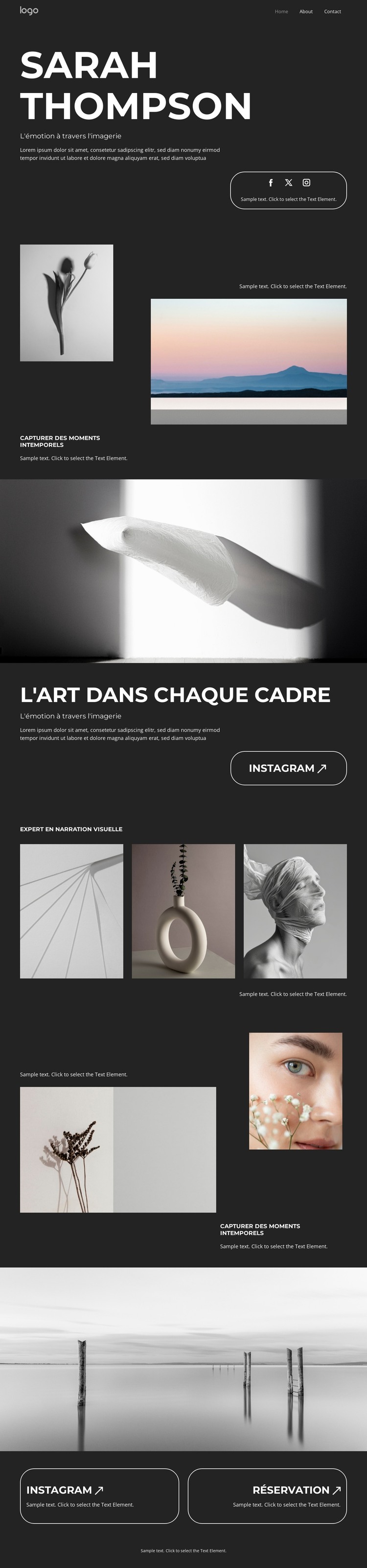 Création d'images artistiques Modèle HTML