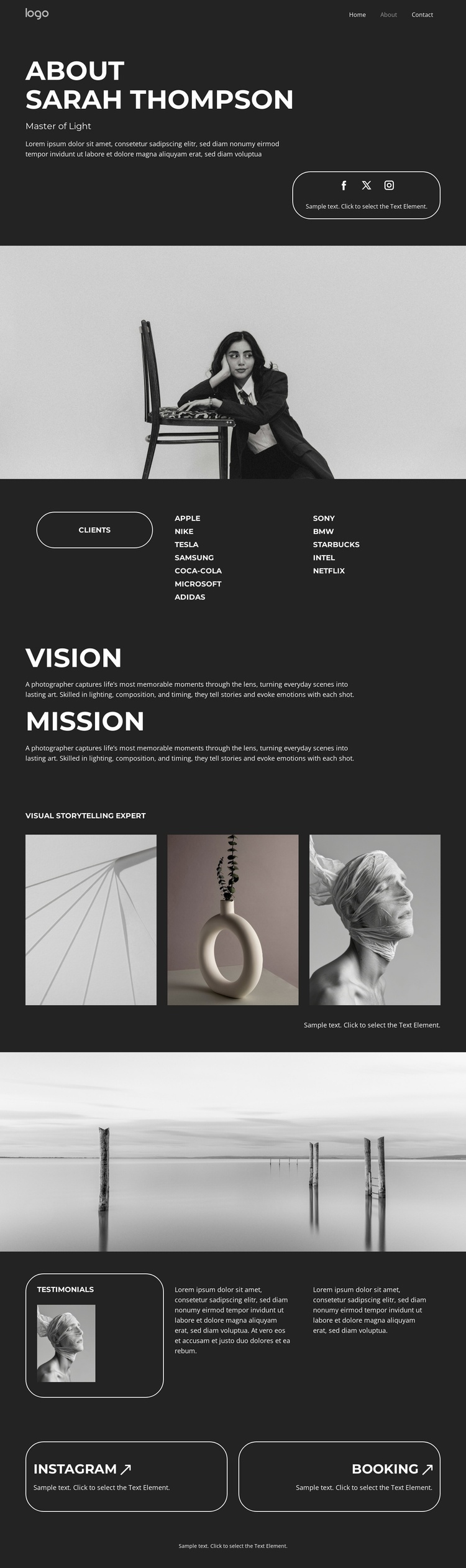 Emotions in Every Shot Website Template